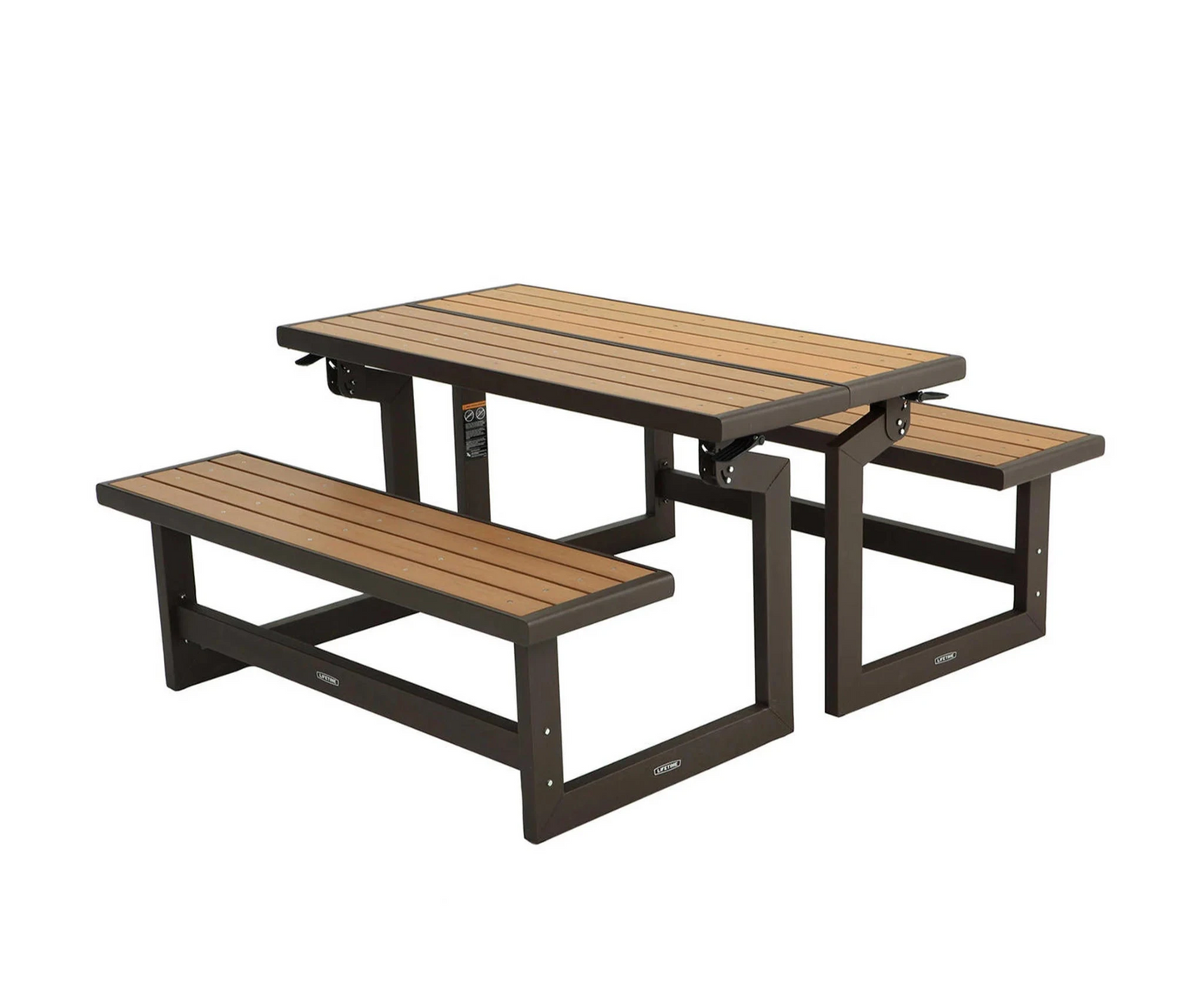 Bank met rugleuning Lifetime Tafel Bruin Convertible